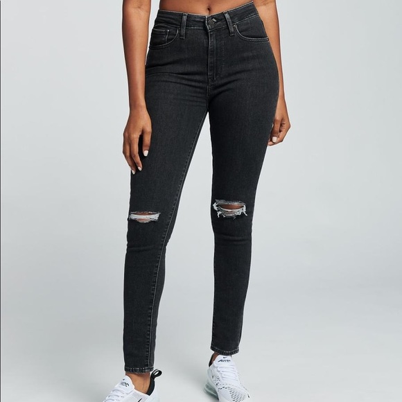 New Levi’s 721 high-rise skinny jeans high waisted black - Picture 2 of 10